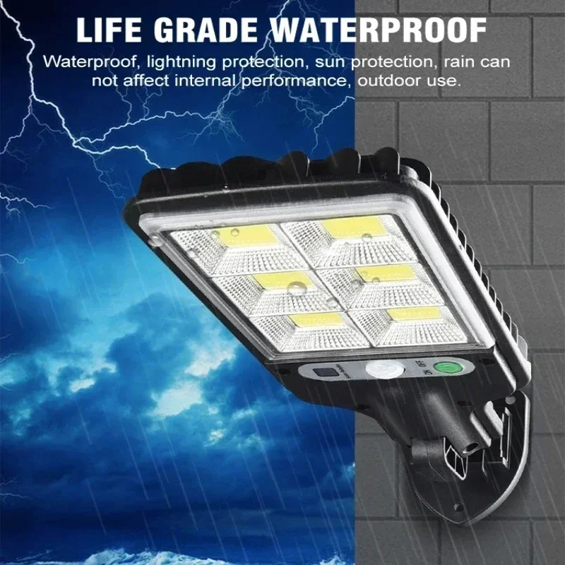Solar Outdoor Led Courtyard Wall Lamp With 3 Mode Waterproof Motion Sensor Security Lighting Street Lights for Garden Patio Path - Image 5