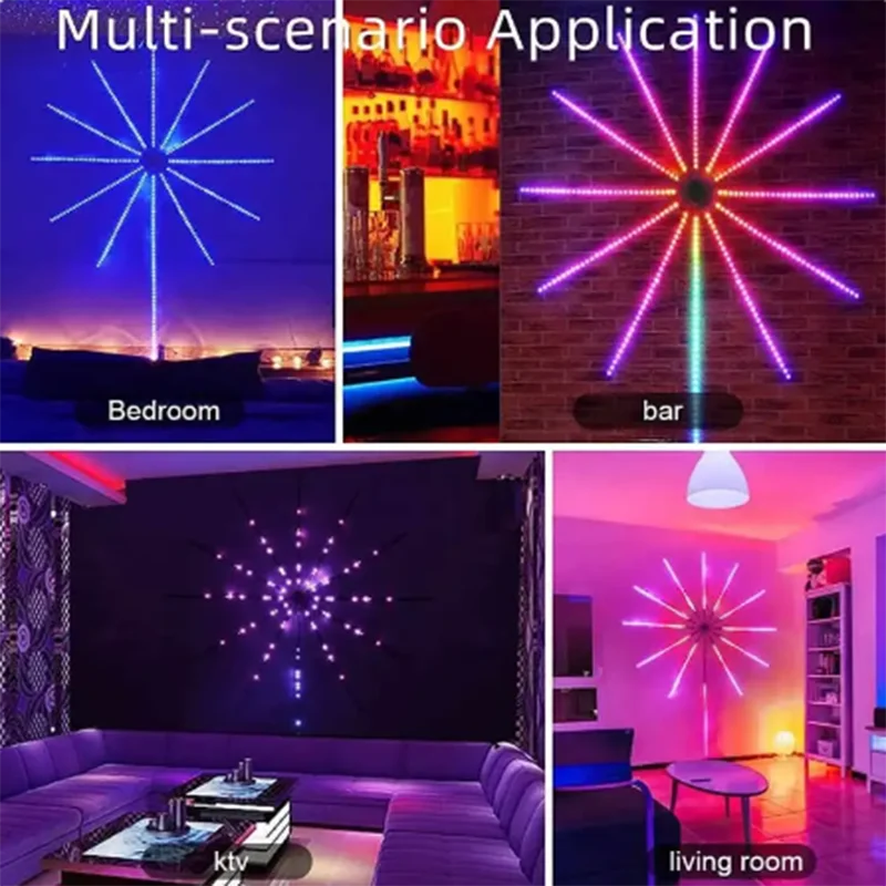NEW Rgbic Firework Led Strip Light Bluetooth Smart Neon Strip APP Led Lights Strips Usb 5V Led Strips Christmas Party Decoration - Image 4