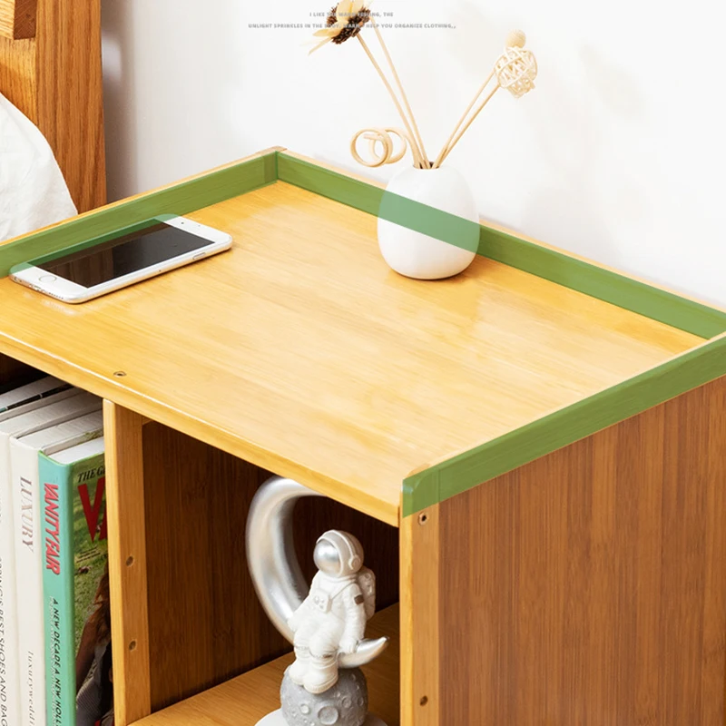 Bamboo Nightstands, Bedside Tables with Open Storage Compartments, Modern Side Table, Easy To Assemble End Table for Bedroom - Image 5