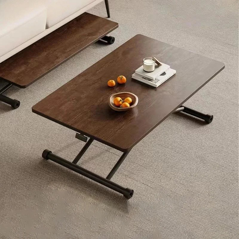Extendable Dining Tables Metal Lift Top Table Foldable Desk Modern Tables for Kitchen Rectangular Multifunction Home Furniture - Image 2