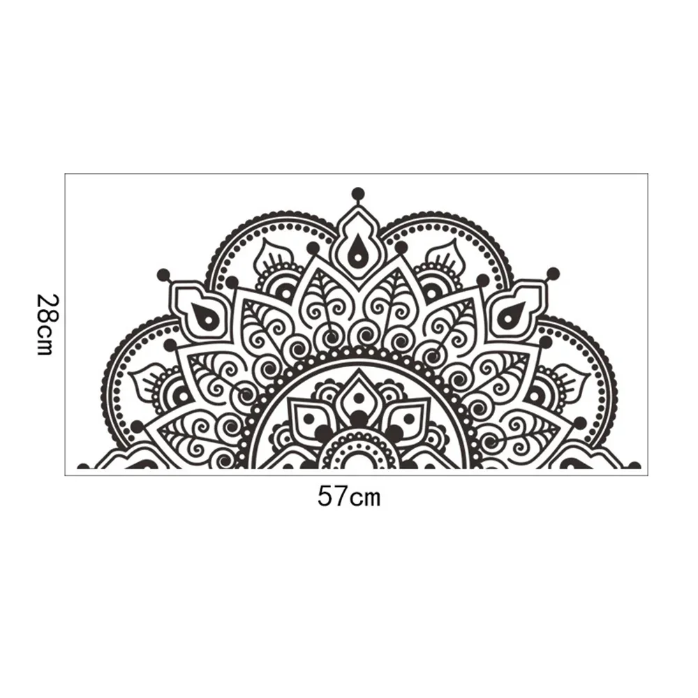 28*57cm Removable Mandala Art Vinyl Wall Stickers Home Room Decal Headboard Decoration Home Decoration Stickers - Image 4