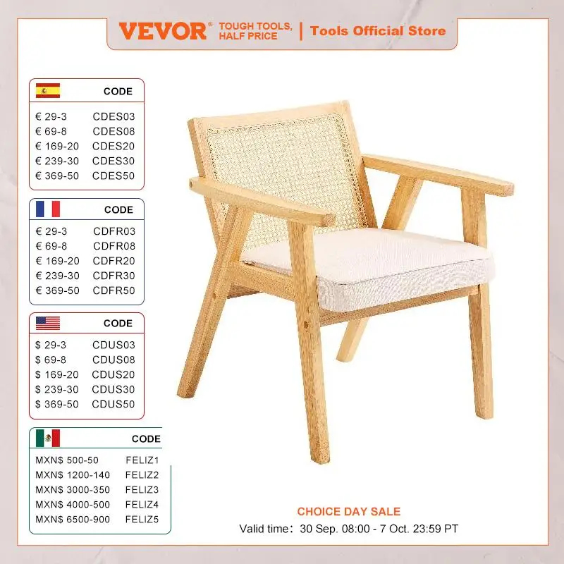 VEVOR Rattan Dining Chairs Mid Century Modern Dining Chair Upholstered Velvet Accent Rattan Chair for Living Room Bedroom Office