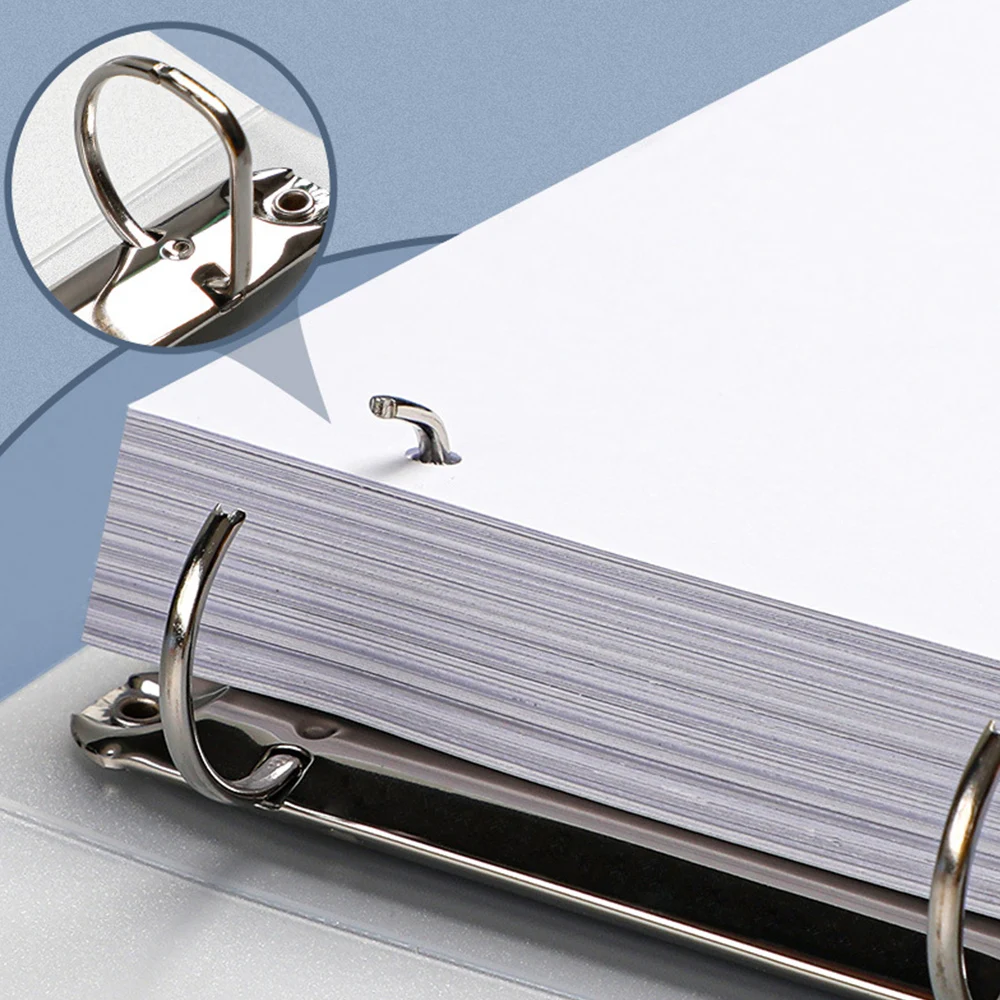 A4 Binder 4 Hole Binder D-Type Punch Folder Office Storage File Ring Waterproof Test Paper Data Storage Folder Learning Supplies - Image 4