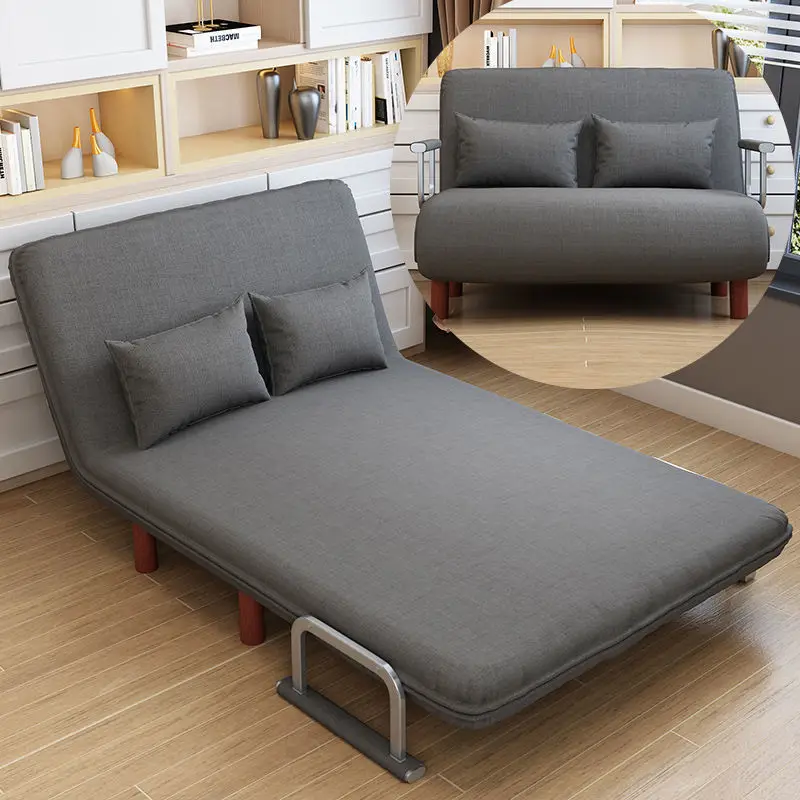 IHOME 65CM Grey Simple Folding Sofa Bed Apartment Small Family Simple Reclining Chair Single Folding Sofa Bed 2024 Dropshopping - Image 3