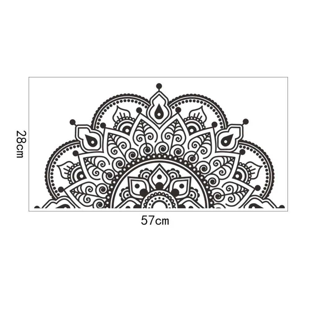 28*57cm Wall Sticker Art Black/White DIY Decal Decoration Headboard Home Mandala Removable Room Vinyl Pratical - Image 4
