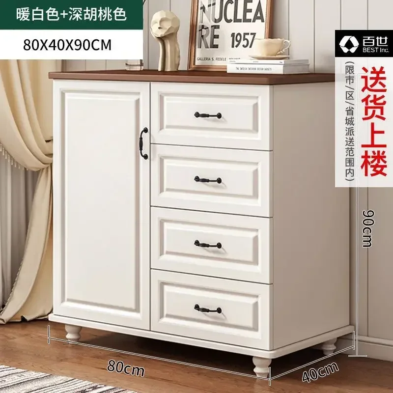 American Livingroom Set of 2 Storage Cabinet Sideboard with Wood Doors Accent Rattan Cabinet Buffet Bar Boho Console Credenza - Image 5