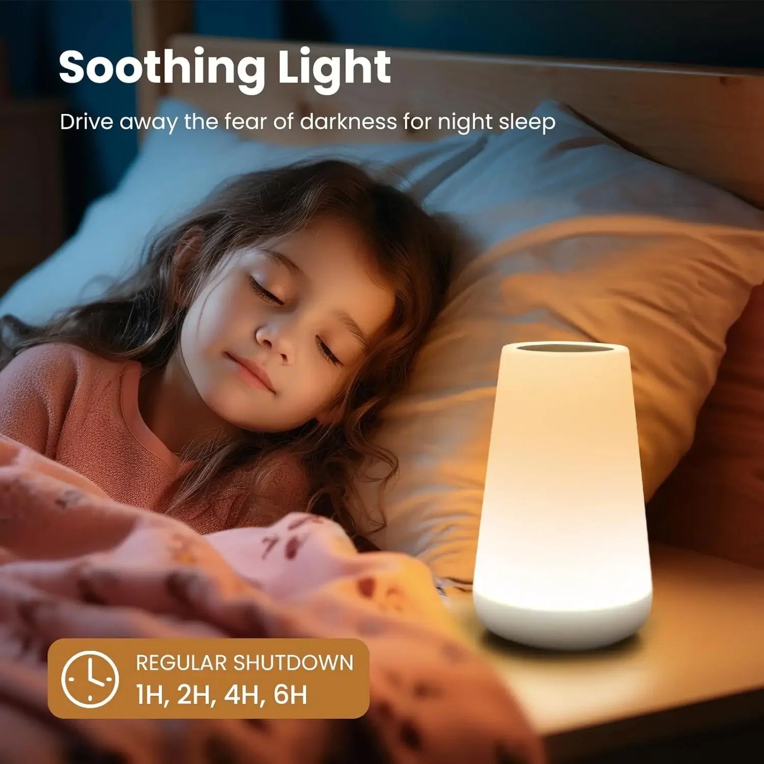 13 RGB Colors LED Night Light for Children Baby Bedroom Decoration Dimmable Touch Lamp Portable Rechargeable Bedside Table Lamp - Image 4