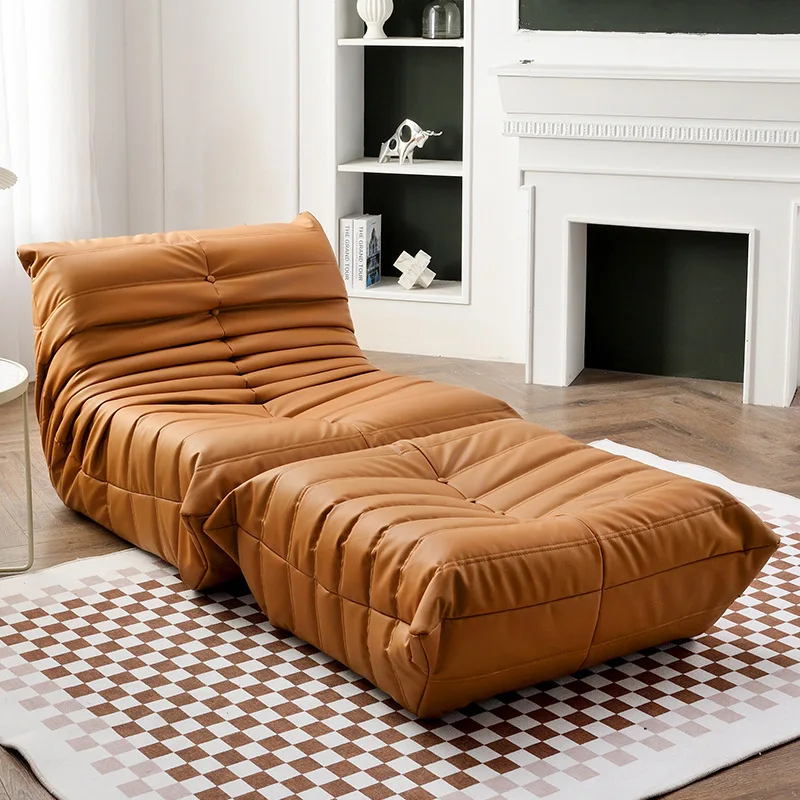 Caterpillar Sofa Simple Tatami Single Sofa Living Room Recliner Celebrity Balcony Togo Casual Lazy Sofa Rocking Chair Furniture