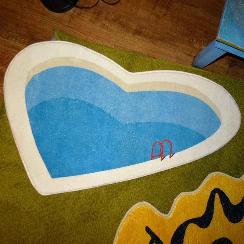 Cartoon Love Shape Soft Plush Floor Mat for Children, Bedside Rugs, Kids' Room Decor, Bedroom Carpet, Home Rug, Swimming Pool - Image 4