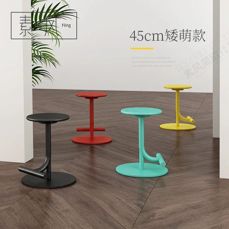 Quality Nordic Light Luxury Lifting Bar Chair American Ins Web Celebrity Milk Tea Shop High Chair Home Front Desk Round Stool - Image 4