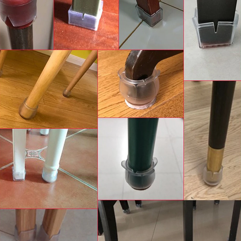 4/12Pcs Chair Legs Covers Hardwood Floor Protector Mat Furniture Table Legs Pads Felt Bottom Wrapped Anti Scratch Chair Leg Caps - Image 6