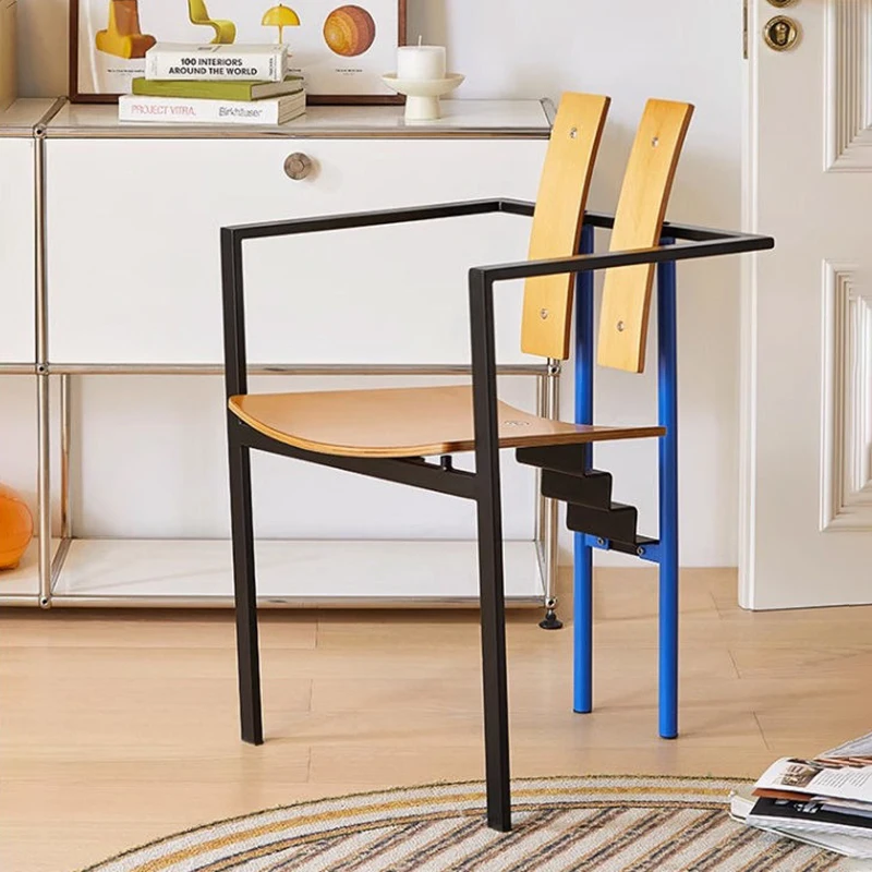 Metal Dining Chairs Modern Armchairs Vintage Chair Nordic Stools Living Room Luxury Chair Design Interior Furniture for Room