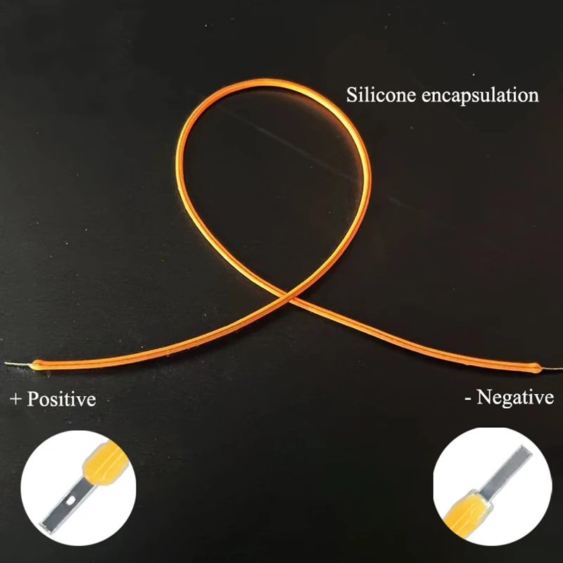 1.8Mm Narrow 360 Degree Luminous Cob Strip 3/24V Led Filament Flexible Silicone Lamp Edison Bulb Diode Filament Diy Decoration - Image 2