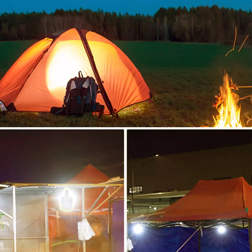Usb Rechargeable Led Bulb Portable Camping Light Bulb Emergency Lighting Flashlight Lights Outdoor Picnics Hanging Tent Light - Image 2