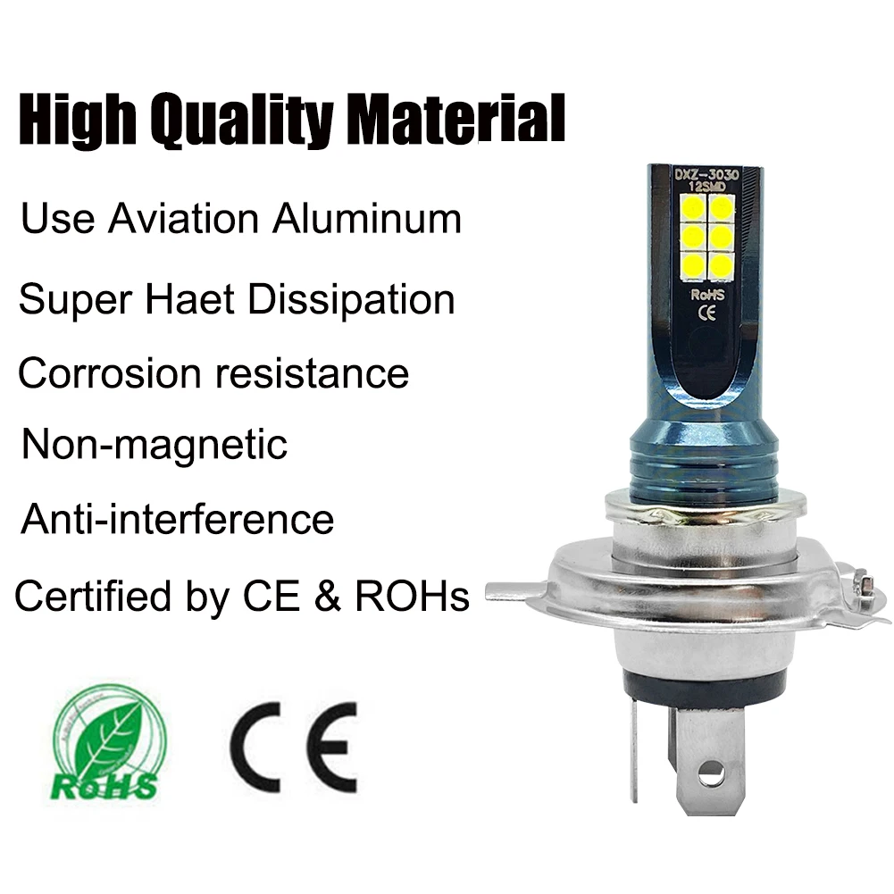 2Pcs H4 H7 LED Headlight H11 H8 H9 H1 H3 Car Fog Light LED Bulbs 9005 9006 Hb3 Hb4 Auto Driving Running Lamps 12000LM 12V 6000K - Image 2