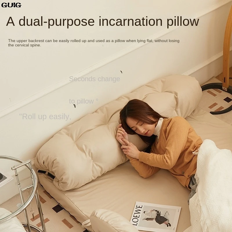 GUIG Couch Can Lie And Sleep On The Bed Adjustable Backrest Chair Bedroom Balcony Double Tatami Folding Sofa Bed Hot New - Image 3