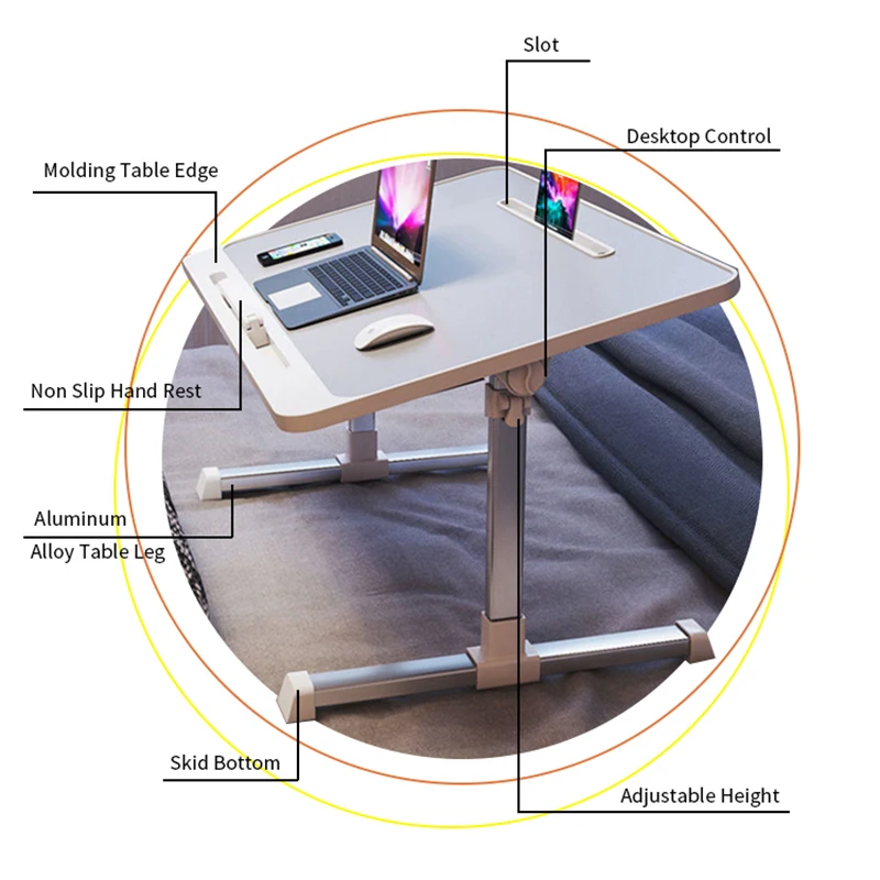 Portable Folding Laptop Desk Lazy Table for Bed Sofa Non Slip Home Furniture Small Table Computer Desk - Image 2