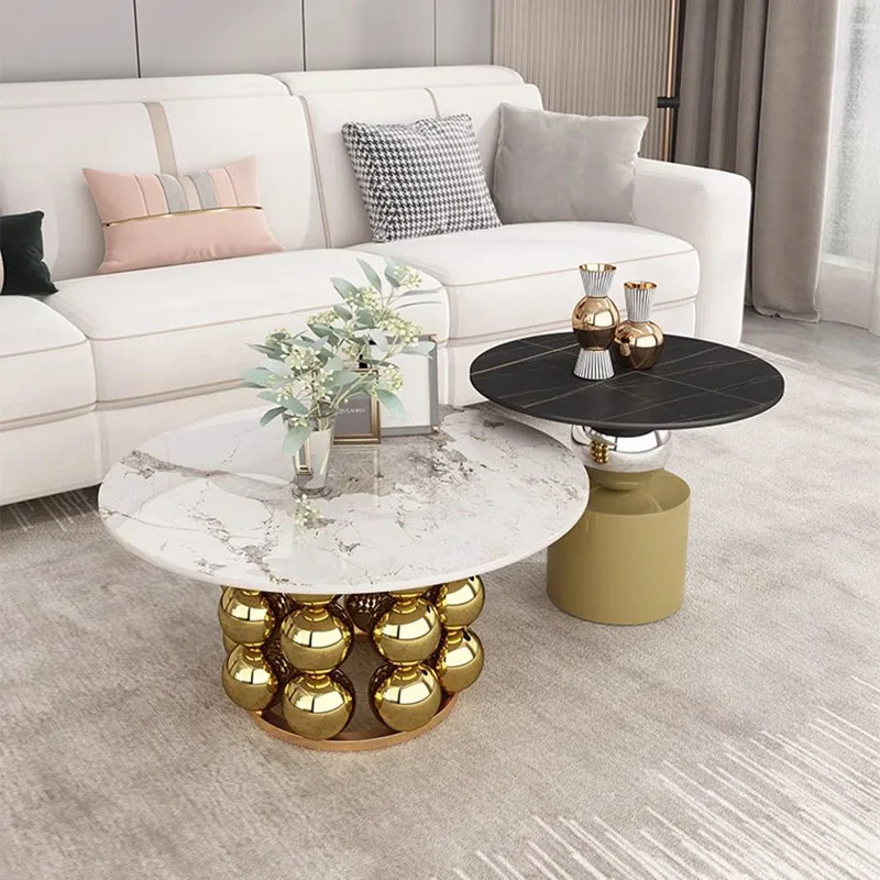 Corner Coffee Table Console Marble Salon Accent Minimalist Table Gold Desks Designer Tavolino Da Salotto Nordic Furniture - Image 3