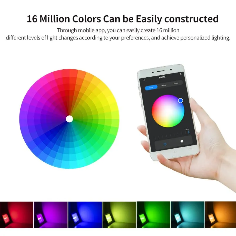 TUYA RGB Floodlight Smart APP Voice Control RGBCW CCT 3000-6500K 30W 50W 100W 220V AC For Garden Party Outdoor Lighting - Image 3