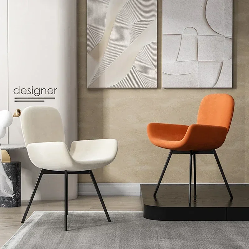 Nordic Accent Dining Chairs Kitchen Living Room Modern Hotel Waiting Dining Chair Relax White Sillas Para Comedor Home Furniture - Image 5