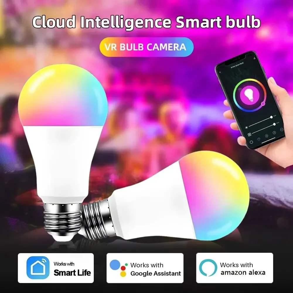 Tuya Smart E27 Bulb Dimmable RGB Smart Light Led Bulbs 5W 10W 15W LED Bulb Smart Life App Voice Control with Alexa Google Home - Image 2