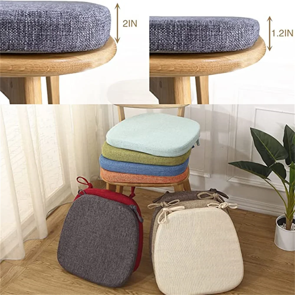 Chair Pads Non-Slip Seat Cushions Soft Chair Pad with Ties Horseshoe Seat Cushion For Dining Room/Office/Hotel/Garden Chairs - Image 5