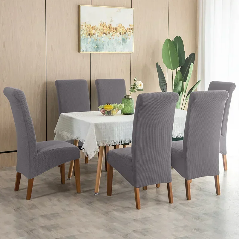 Commercial Plus Size Waterproof Dining Romm Chair Cover High Back Kitchen Desk Chair Case Adjustable Seat Cover for Banquet Home - Image 6