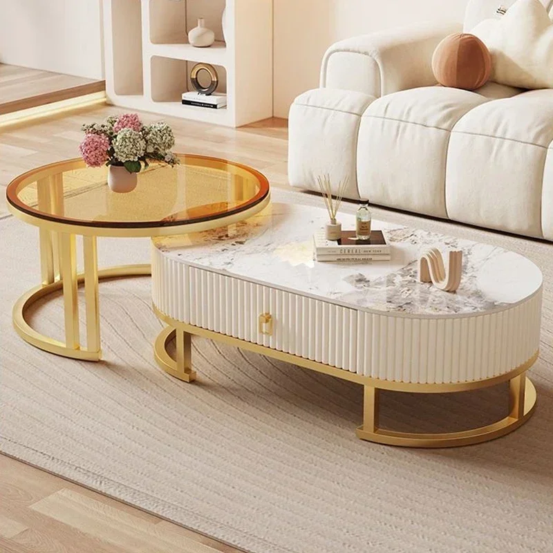 Accent Coffee Table Designer Stands Small Modern Table Console Salon Living Room Mobile Mesa De Centro De Sala Home Furniture - Image 4