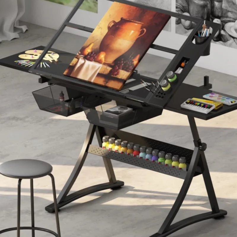 Art Drawing Table Lifting Calligraphy Painting Painting Painting Case Art Drawing Designer Desk Workbench Table