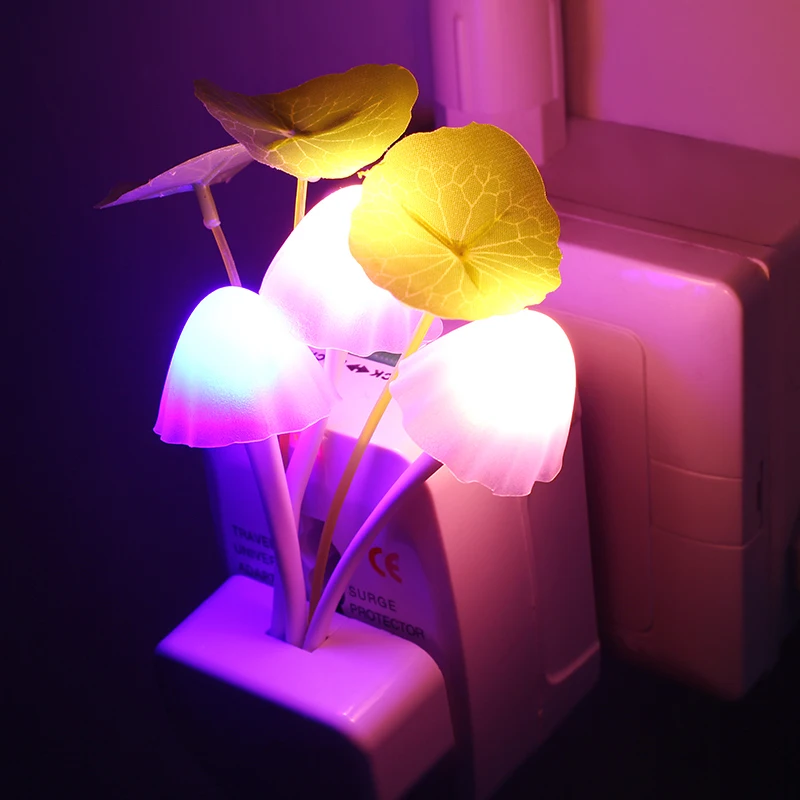 European Plug Sensor LED Beautiful Light Sensor Romantic abajur infantil Mushroom Night Light Dreambed Illumination - Image 4