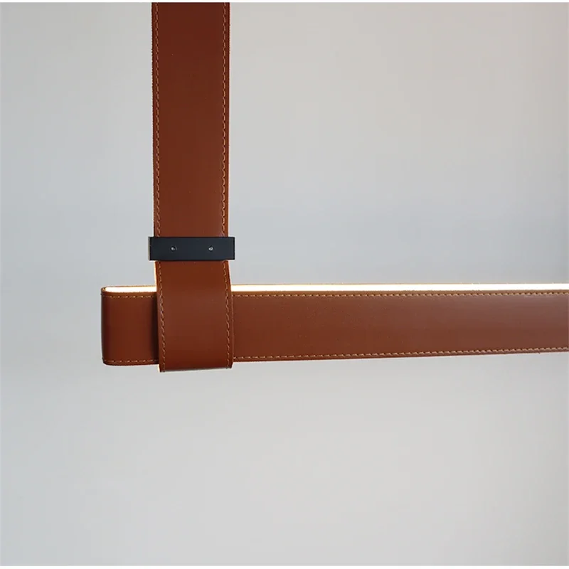 Nordic Leather Led Chandelier Dimming for Table Dining Kitchen Island Office Pendant Lamp Home Decor Lighting Lusters Fixture - Image 3