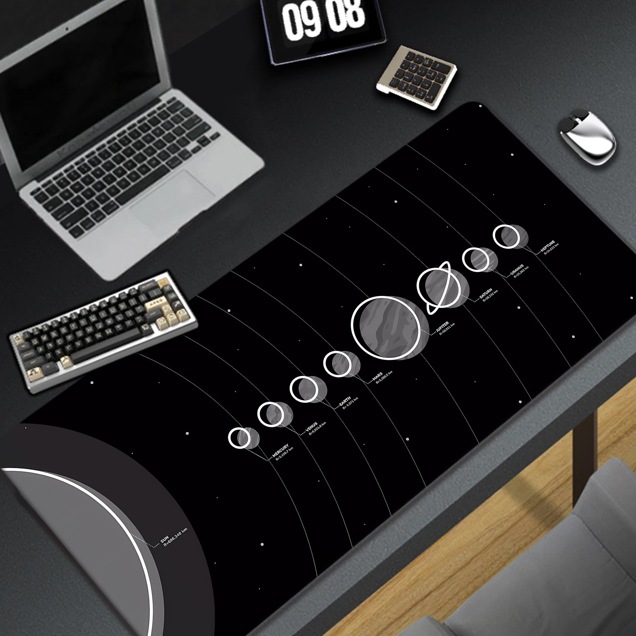 Extended Mousepad Solar System Gaming Speed Keyboard Pads Desk Mat Office Gaming Rubber Mouse Pad Tapis de Souris 900x400mm - Image 3