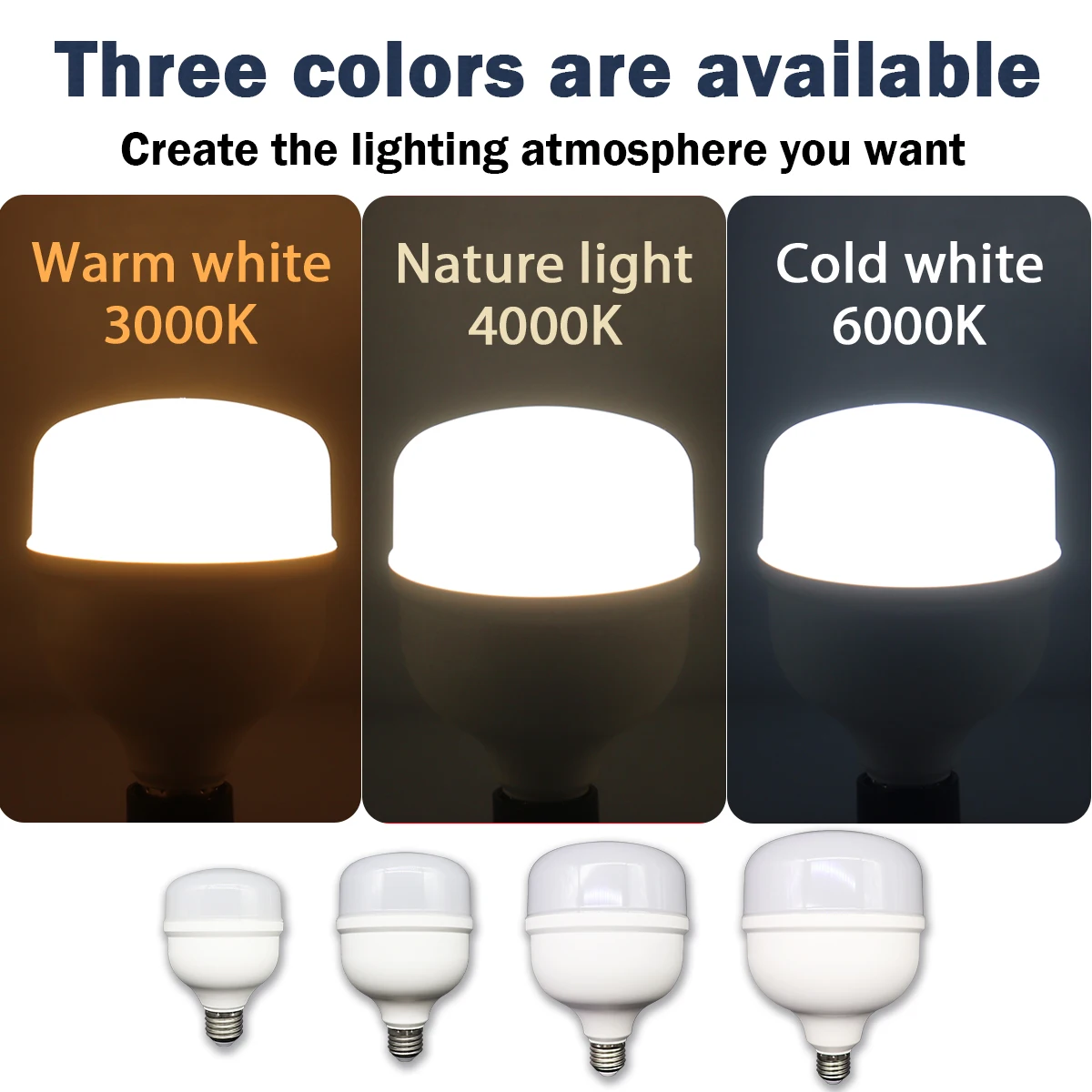 LED Bulb AC 110V 220V E27 LED lamp 20W 30W 40W 50W Lampada LED Light Bombilla Spotlight Lighting Lamp for home derection - Image 3