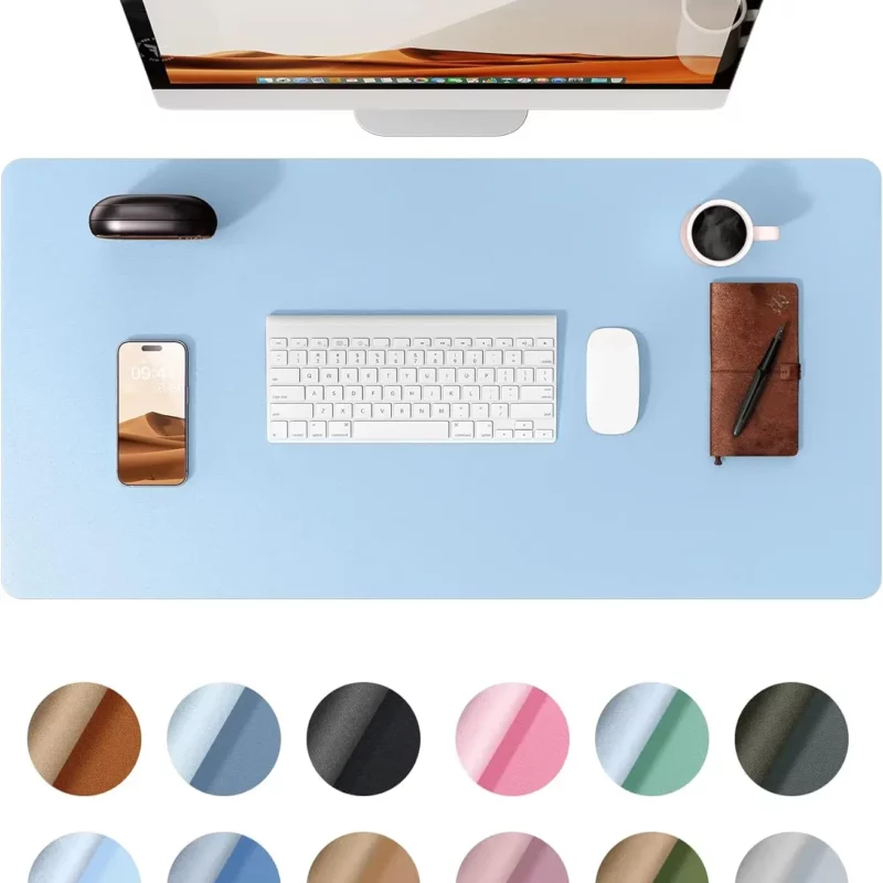Office Desk Mat,Non-Slip PU Leather Desk Blotter, Computer Desk Pad, Waterproof Desk Writing Pad for Office and Home 60cm x 35cm