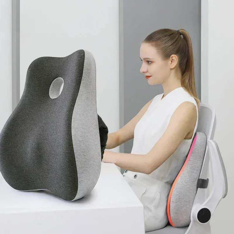 Memory Foam Office Chair Cushion Car Seat Support Waist Pillow Massage Lumbar Orthopedic Pillow Buttock Coccyx Cushion Back Pads - Image 3