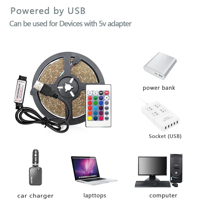 Led 10M Usb Light Strips 5050 Luses Led Rgb Tape Children Gaming Room Decoration 15M Tv Backlight 5M Led Wall Room Chain Lights - Image 4