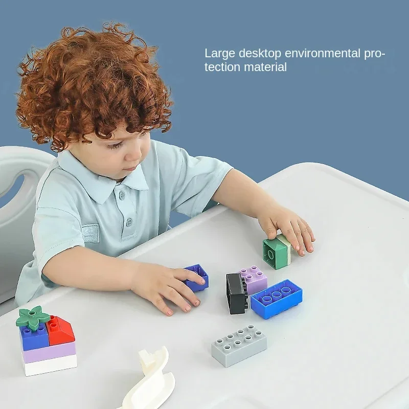 Learning Table and Chair Set for Kids Small Kindergarten Desk Baby Writing Table Household Plastic Play and Study Desk - Image 3