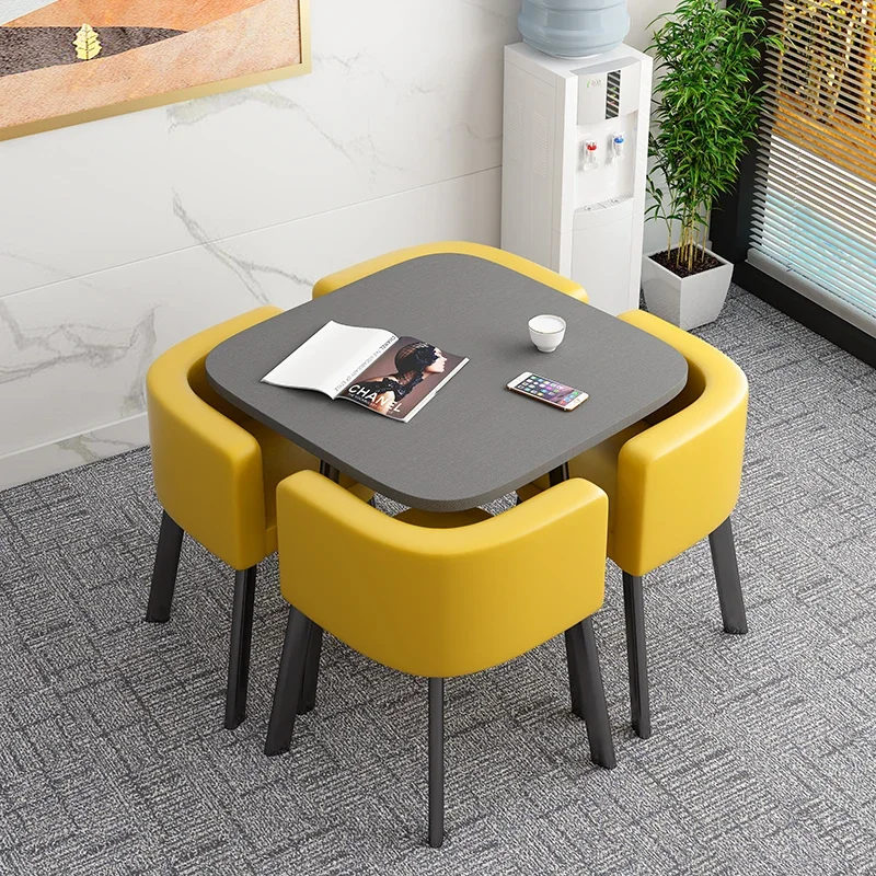 Set 4 Chairs Kitchen Tables Mobile Round Center Free Shipping Poker Table Luxury Gaming Mesas De Jantar Home Furniture HDCZ - Image 4