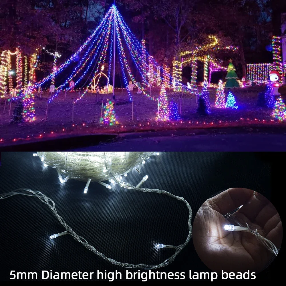 10M 100Leds Xmas Outdoor christmas lights led string lights Luces Decoracion fairy light holiday lights lighting tree garland - Image 3