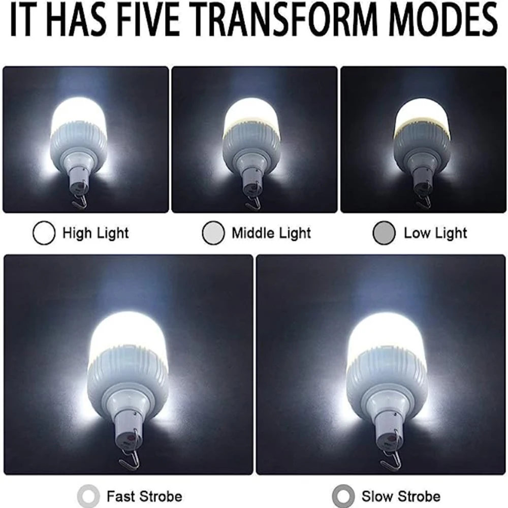 1-10pcs High Power LED Light Charging Emergency Lamp Outdoor Portable Lanterns BBQ Camping lamp Search Light Emergency Bulb - Image 2