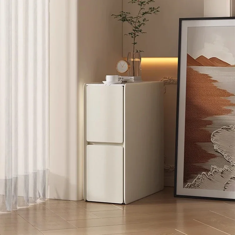 Narrow Small Space Nightstands Luxury Storage Box Nordic Makeup Side Table Organizers Simple Table De Chevet Bedroom Furniture