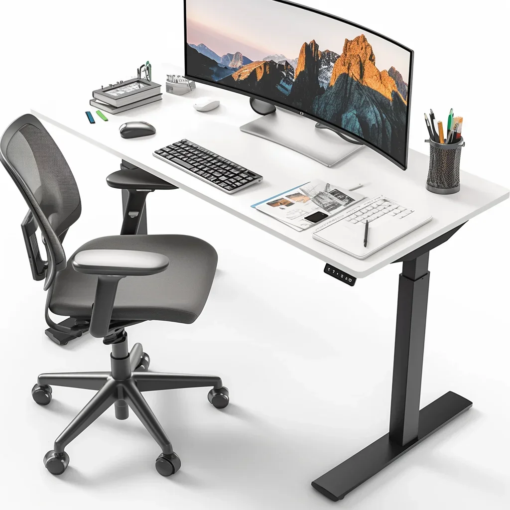 Manual Standing Desk, Office Table, Adjustable Desk, Lift Mechanism, Computer Desk for Gaming PC, Superior Quality - Image 3