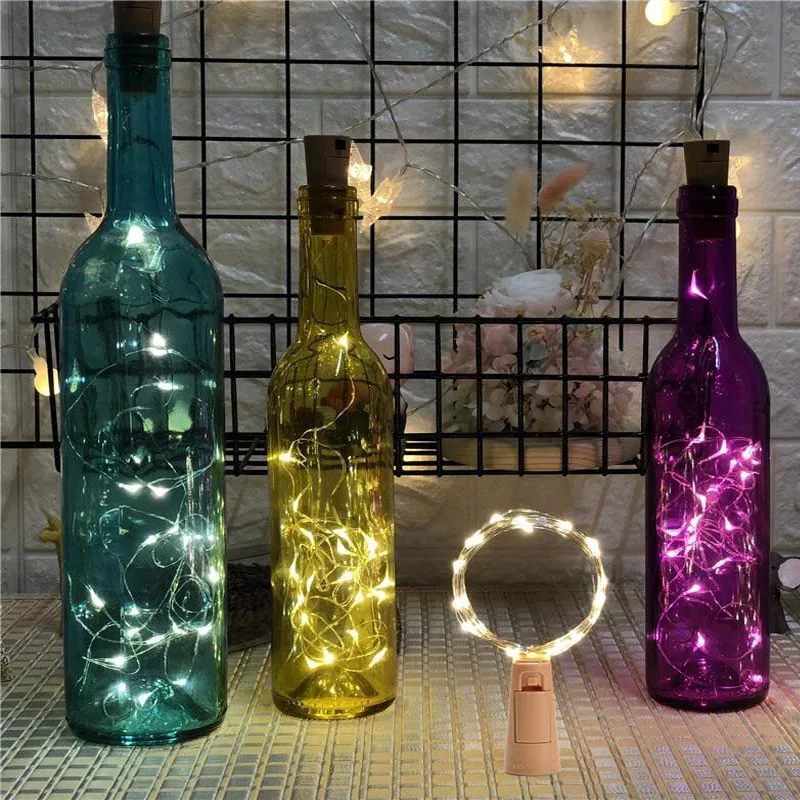 6pcs Wine Bottle Light With Cork LED String Lights Battery Powered Fairy Lights Garland Christmas Party Wedding Bar Decoration - Image 5