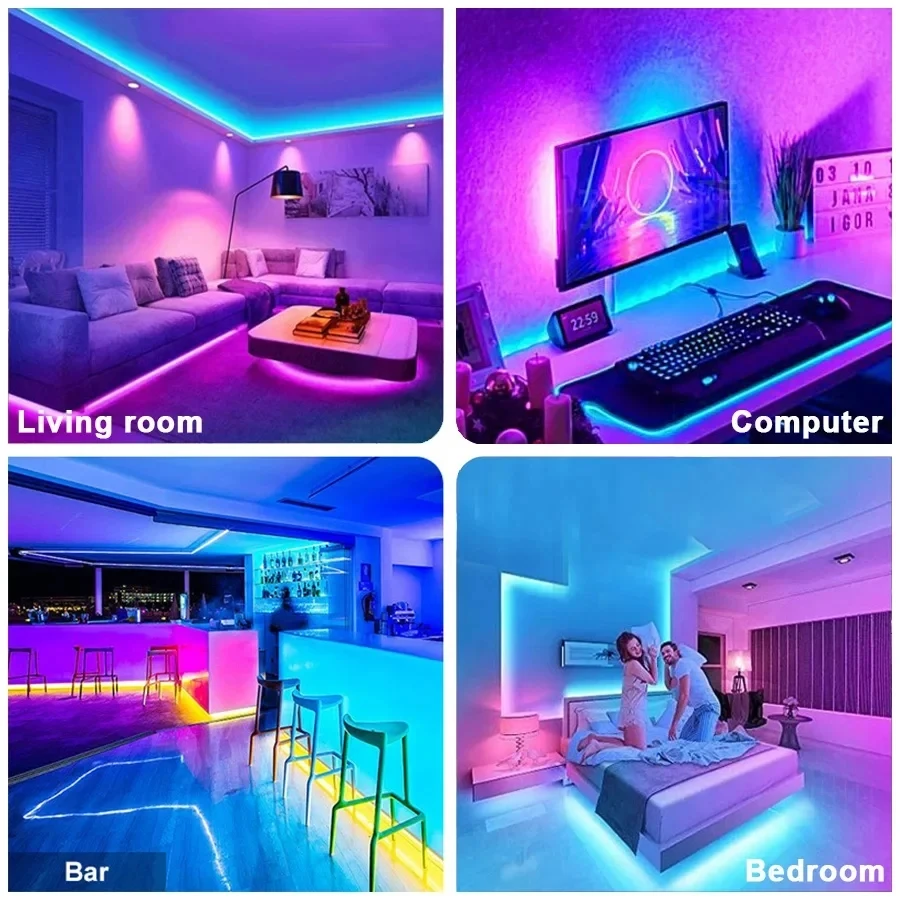 Led Strip Light RGB 5050 Led Lights 2.4G Touch Control Lamp Tape Color Change Flexible Ribbon LED Diode TV Backlight Room Decor - Image 6