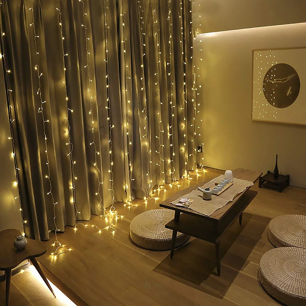 Curtain Light Festoon LED Icicle String Light Connectable New Year Eve Ornaments Garland 3x1/3x2/3x3/6x3m Christmas Decorations - Image 2