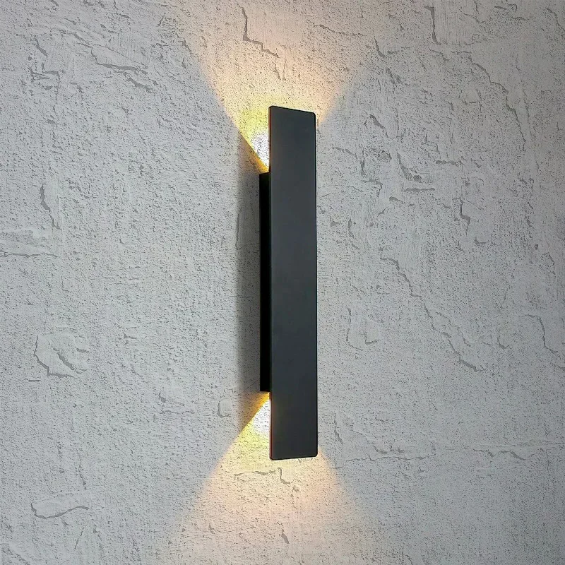 Outdoor Waterproof Wall Lamps Strip Aluminum Wall Lights 18W LED Black Wall Lamp Bedroom Exterior Outdoor Lighting Fixtures - Image 3