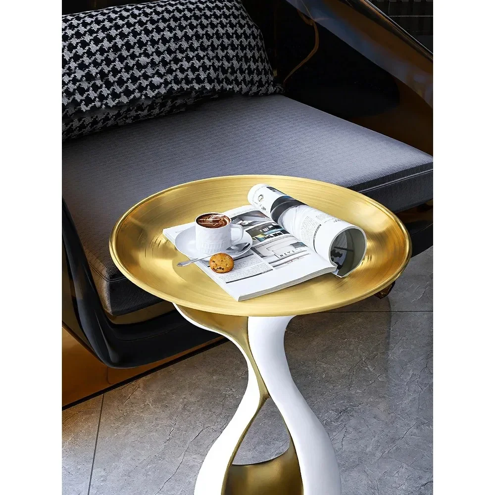 Modern Art Floor Decor Living Room Sofa Small Side Table Advanced Sense Tray Creative Corner Tables Light Luxury Furniture - Image 3