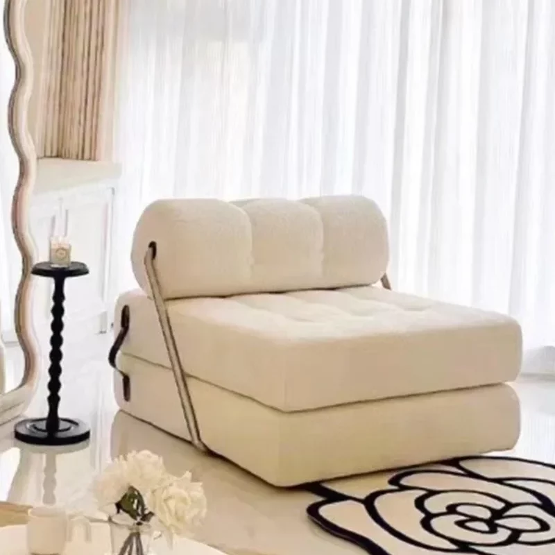 Sofa Bed Foldable Dual Use Home Bedroom Beancurd Block Tagi Sheet Person Lazy Sofa Can Lie and Sit Furniture
