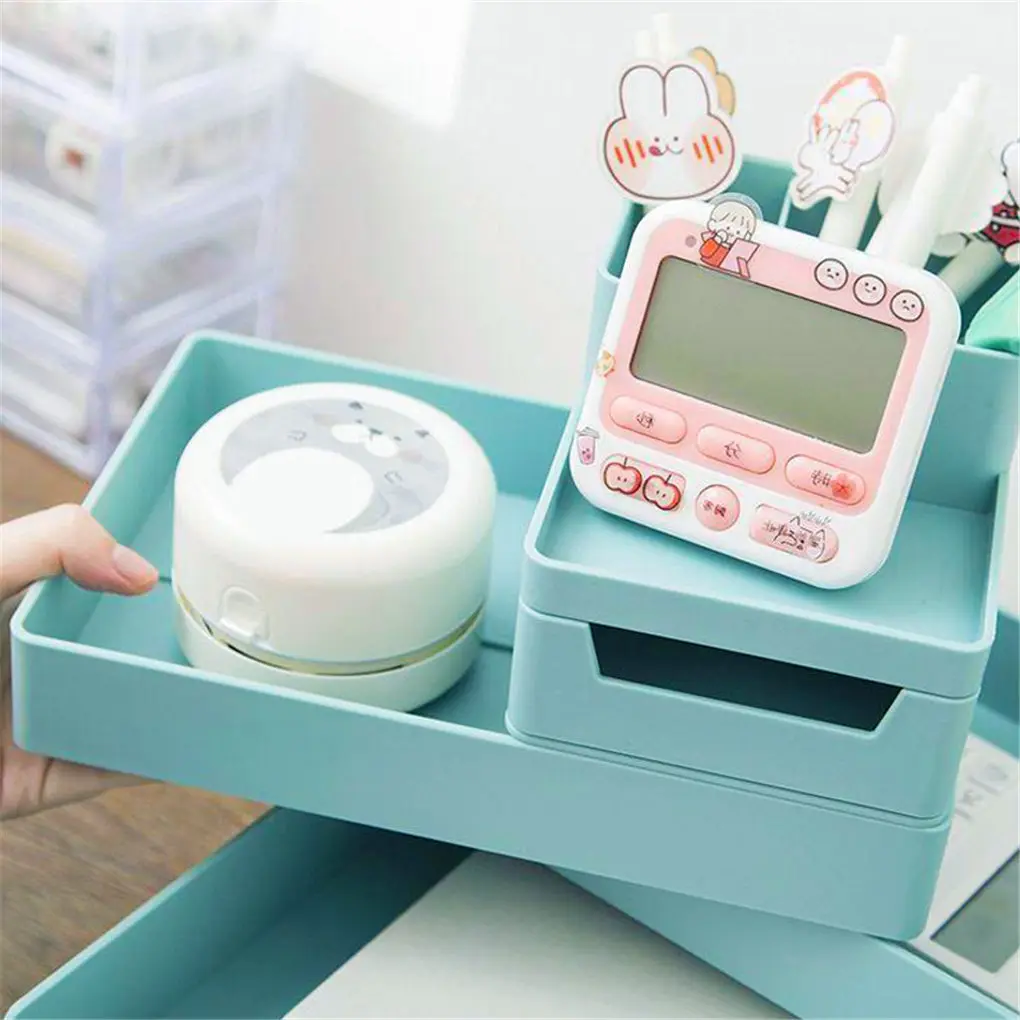 Office Desktop Organizer A4 Paper Drawer Storage Box Stackable File Cabinet Pen Holder Document Case Holder A4 Size Storage Box - Image 3