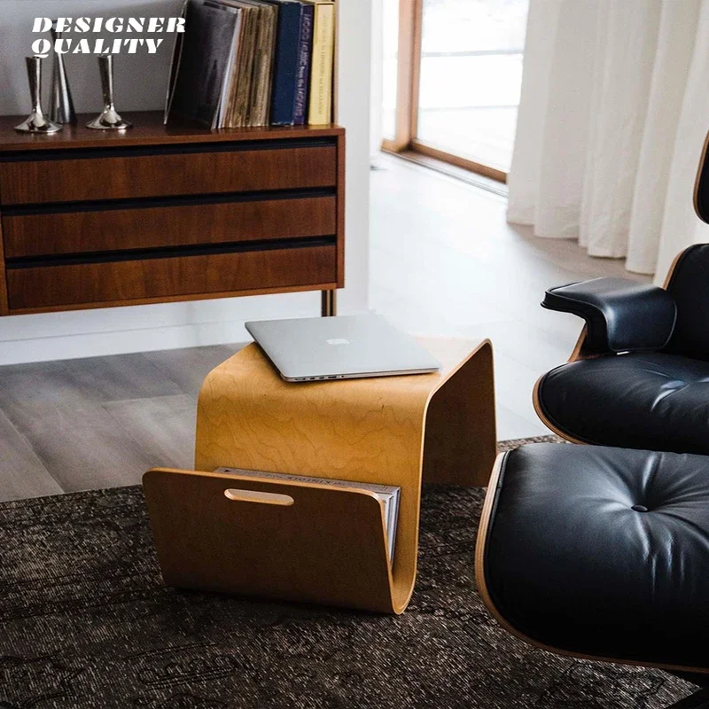 Designer N-Type Small Coffee Table, Scandinavian Solid Wood Side Table for Living Room and Bedroom Corners Unique Accent - Image 2
